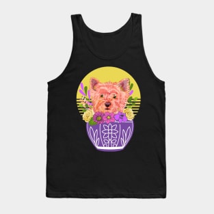 Cairn Terrier with Flowers Tank Top